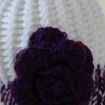 Royal Purple Rose Newborn Hat, Sophie Collection