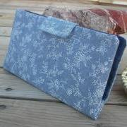 SALE Denim N Flowers handmade women's bifold wallet