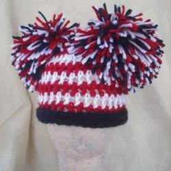 Girls Newborn Patriotic Pom Pom Hat, American Flag Hat, Patriotic ...